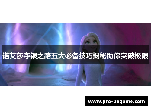 诺艾莎夺银之路五大必备技巧揭秘助你突破极限